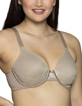 Vanity Fair Women’s Full Figure Beauty Back Smoothing Bra with Lace (36C-42DD)